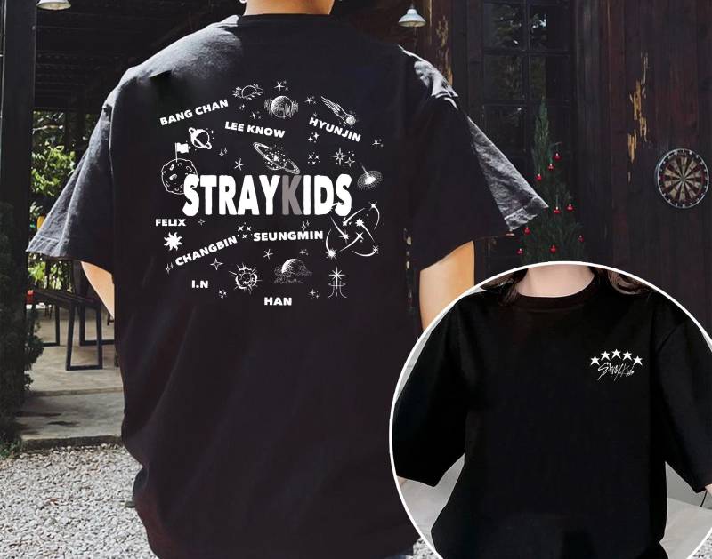Vintage Stray Kids 2 Side Shirt, Mixtape Dominate Domiate World Tour Mitglieder Skz Shirt von PotsdamPlazash