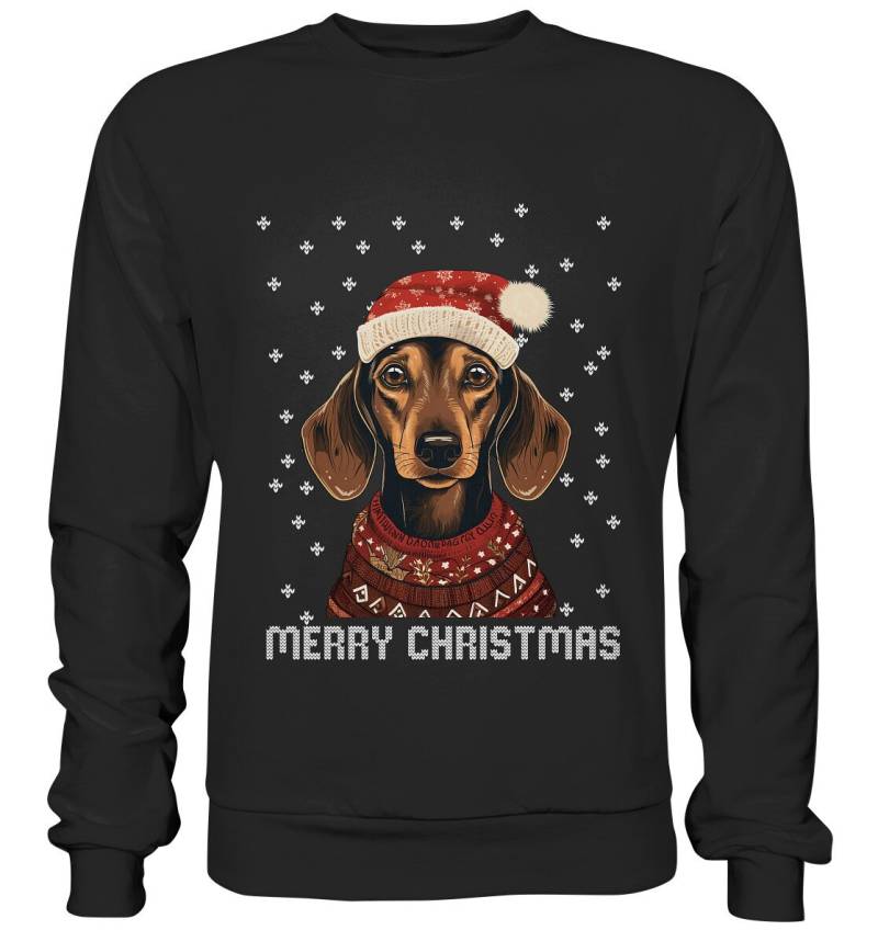 Dackel Ugly Christmas Sweater Für Frauen. Weihnachtspullover Hunde Besitzer. - Basic Sweatshirt von Pottbengel