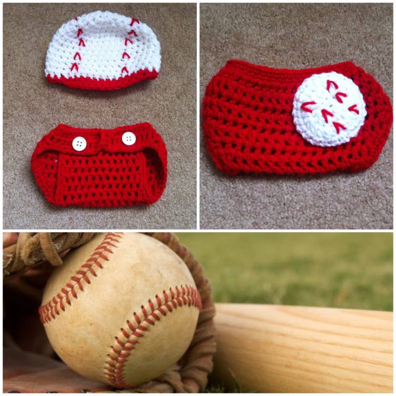 Gehäkelte Baby Baseball Outfit | Mütze Und Überzieher von Potterfreakg