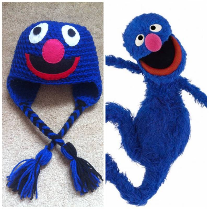 Gehäkelte Grover Beanie/Mütze Gehäkelte Grover Beanie/Mütze von Potterfreakg