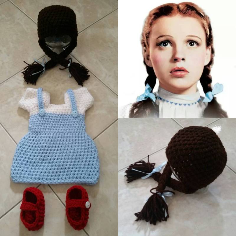 Gehäkeltes Dorothy Outfit | Beanie, Kleid Und Schühchen Gehäkeltes Dorothy Outfit | Beanie, Kleid Und Schühchen von Potterfreakg