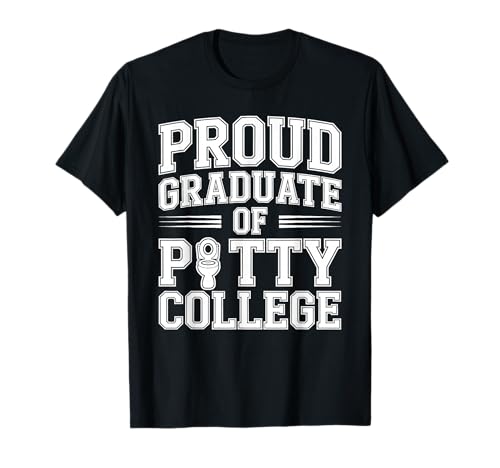 Lustiges Töpfchentraining Absolventen Baby Schule Abschluss Kinder T-Shirt von Potty Training College