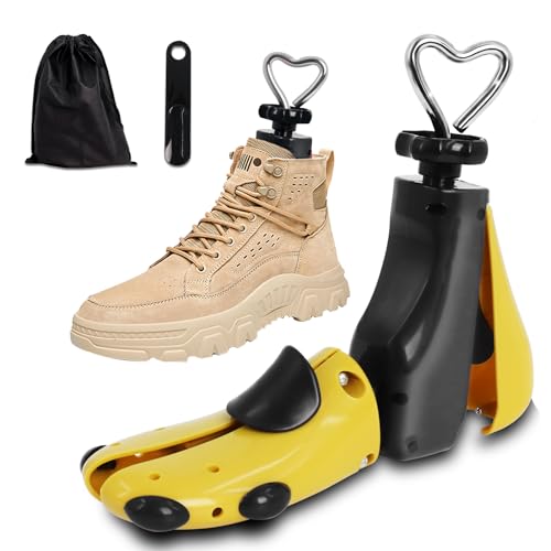 Potufa Schuhspanner Herren und Damen, Schuhdehner Schuhweiter für Einstellbare Breite Und Länge, 4-Wege Stiefelspanner werden verwendet, Dient zur Lockerung zu enger Schuhe(Gelb 1PCS) von Potufa