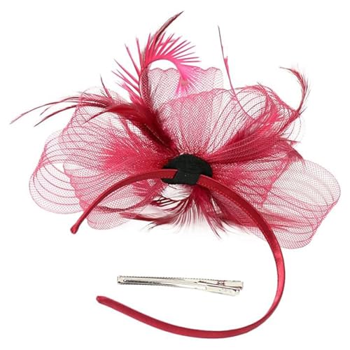 Fascinator Hutband Für Damen - Fascinator Kopfbedeckung - Haarschmuck Kleine Hüte Netzhauben Für Outdoor Alltag Feste Hochzeiten Afternoon Tea Frauen Mädchen von Poupangke