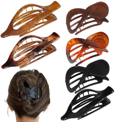 Flache Haarspangen, horizontal, rutschfest, Bananen-Clips, Kopfbedeckungszubehör, bequeme Haarspangen für Frauen, Freundin, Mutter, Ehefrau von Poupangke