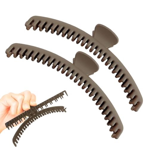 Hold Everything Haarklammer – Set mit 2 gefrosteten Haarspangen, kleine Krallen, große Haarspangen, Bananen-Haarnadeln, starker Griff, Styling-Zubehör für Damen, zum Stylen, kurz, lang, lockig von Poupangke