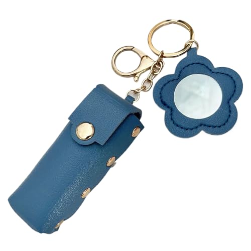 Lippenstifthalter Schlüsselanhänger - Kunstleder Lippenstift Halter Schlüsselanhänger | Kosmetiktasche Damen Mädchen von Poupangke