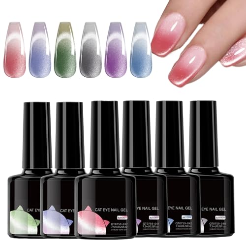 Nails Gel Polish - Gel Lack Mit Farbwechsel Für Fingernägel | 6 Teile Frauen Dauerhafte Maniküre Ausstattung Für Salon Zuhause Freizeit von Poupangke