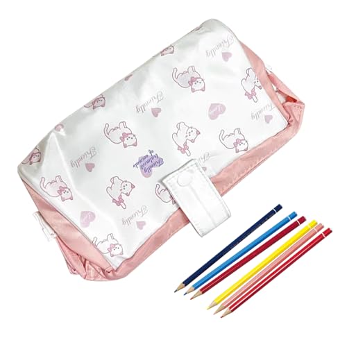 Poupangke Federmäppchen | Großes Federmäppchen Stiftetasche | Multifunktionale Reißverschluss-Aufbewahrung Für Schule Jugendliche Erwachsene Kinder von Poupangke