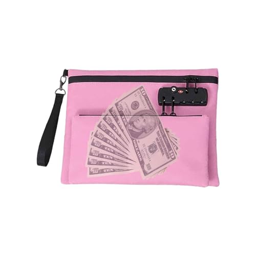 Poupangke Geldbeutel Mit Schloss | Zertifikatsorganizer mit Reißverschluss | Doppelschichtige Große Geldtasche für Schule Auto Büro Bank Zuhause Reisen Poupangke Geldbeutel Mit Schloss | Zertifikatsorganizer mit Reißverschluss | Doppelschichtige Große Geldtasche für Schule Auto Büro Bank Zuhause Reisen von Poupangke