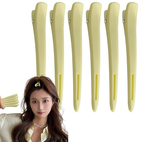 Poupangke Haarstyling-Clips – rutschfeste Make-up-Haarspangen, 6 x tragbare Entenschnabel-Clips-Set, Haarstyling-Zubehör für Frauen, Mädchen von Poupangke