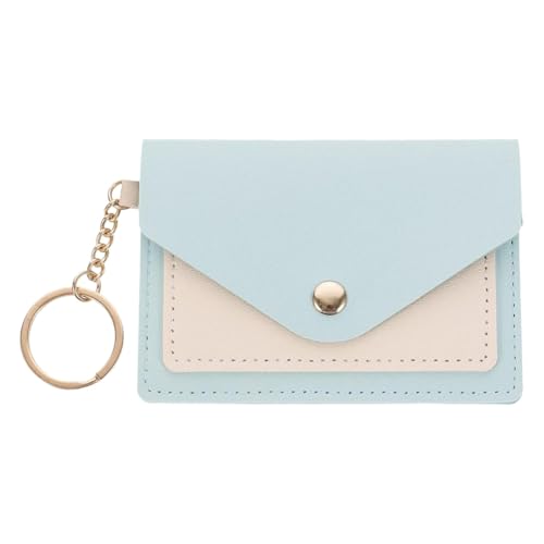 Poupangke Münzgeldbörse für Damen – PU-Leder Candy Color Change Wallet | Tragbare Münzbörse mit Verschluss für Kopfhörer, Lippenstift, blau, Refer to description, Unisex von Poupangke