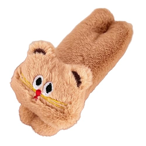 Poupangke Plüsch Katze Haarspange, Starker Halt Haarspangen, Stofftier Haarspangen, Katzenform Haarspange Kreative Haarschmuck für Outdoor Mädchen von Poupangke