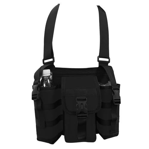 Poupangke Sport-Schultertasche, Wasserflaschentasche - Sport-Workout-Umhängetasche mit Mehreren Taschen für Wasserflaschen,Reise-Wander-Umhängetasche, Flaschentragetasche, verstellbar, für Wandern, Poupangke Sport-Schultertasche, Wasserflaschentasche - Sport-Workout-Umhängetasche mit Mehreren Taschen für Wasserflaschen,Reise-Wander-Umhängetasche, Flaschentragetasche, verstellbar, für Wandern, von Poupangke