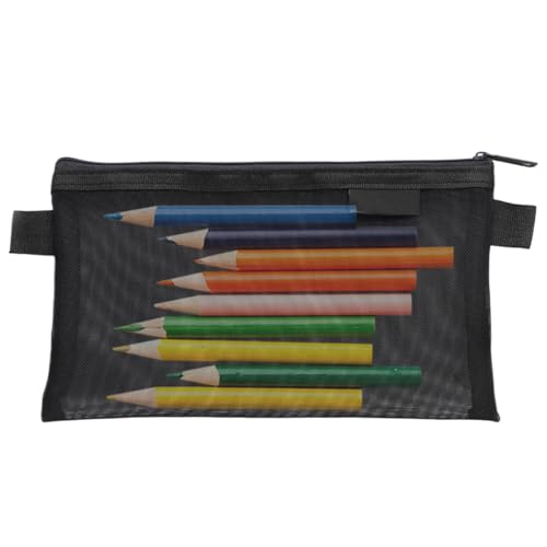 Poupangke Stifteetui - Mesh Reißverschluss Tasche Mit Netzdesign,Großvolumiger Organizer Für Schulbedarf Jugendliche Erwachsene Kinder Mädchen Schüler von Poupangke
