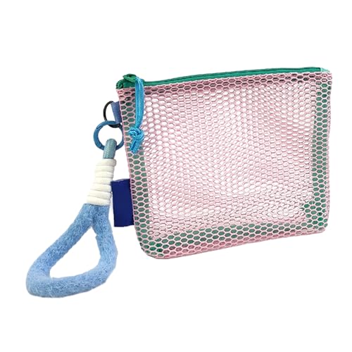 Reise Makeup Organizer,Reisetasche Für Toilettenartikel | Transparente Netz Tasche Für Wochenende Schwimmen Camping Hochzeitsreise Strandurlaub von Poupangke