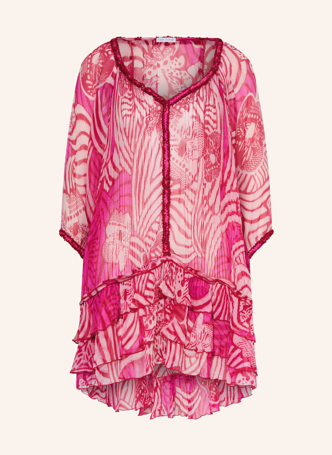 Poupette St Barth Strandkleid Nava Mit 3/4-Arm pink von Poupette St Barth