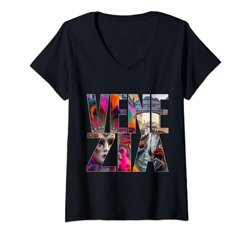 Damen Venedig T-Shirt mit V-Ausschnitt von Pour les Voyageurs