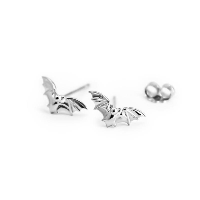 Fledermaus Ohrringe Silber 925, Ohrstecker, Tiere, Kleine Ohrstecker Silber, Schmuck, Halloween Fledermaus Ohrringe Silber 925, Ohrstecker, Tiere, Kleine Ohrstecker Silber, Schmuck, Halloween von PourLaRebelle
