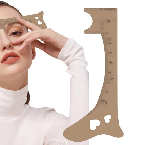 Augenbrauenlineal | Augenbrauen Schablone | Augenbrauen Schablonen für Frauen | Schnelles Augenschmink-Tool, multifunktionale Augen-Make-up-Hilfe zum Definieren von Augenbrauen u von Povanjer