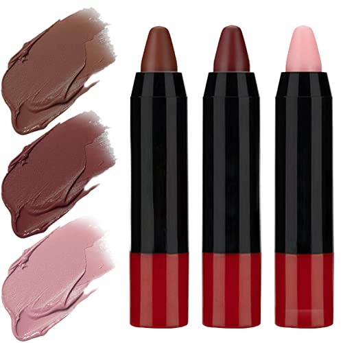 Brauner Lippenstift, Den Ganzen Tag Lippenstift, Lippenstift-Matt-Lippenstift-Sets Für Damen, Langanhaltend, Nude-Rot, Dauerhafter Aufenthalt Auf Mattem Lippenstift, Make-up-Set Povanjer von Povanjer