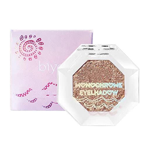 Einfarbige Lidschatten-Palette - Glitzernder Sunset-Lidschatten | Shimmer Eyeshadow Powder Monochrom Pearl Gems Lustre Für Damen Damen Alltags-Make-up Povanjer von Povanjer