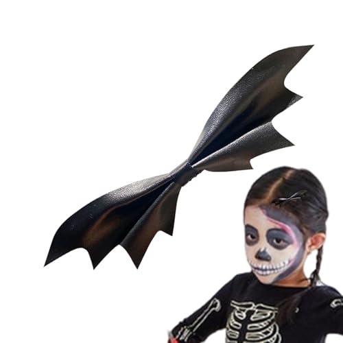 -Haarspange, Goth Haarspangen, Lederhaarklammern, Bat Wing Girls | Cartoon-Entenschnabel-Kopfbedeckungen, Pferdeschwanz, Zubehör von Povanjer