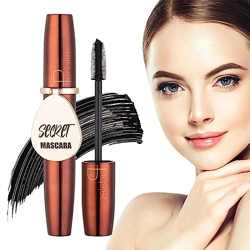 Flüssige Wimperntusche | Mirror Design Lash Mascara Wasserfest,Keine verklumpende Wimperntusche zum Locken, Volumen und Verlängern der Wimpern Povanjer von Povanjer