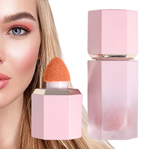 -Flüssigkeit, Gesichtscreme Rouge Make-up langanhaltend, Für Augen, Lippen und Wangen, samtige Mousse-Textur, Geschenk für sie, wischfest, wasserfest, cremige und mischbare Farbe Povanjer von Povanjer