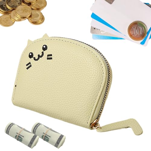 Geldbörse, Geldbörse – kleine Geldbörse aus PU-Leder mit Reißverschluss | tragbare Geldbörse mit Reißverschluss, kleine Geldbörse in Form einer Katze, Wie abgebildet., Se référer au descriptif, Siehe von Povanjer