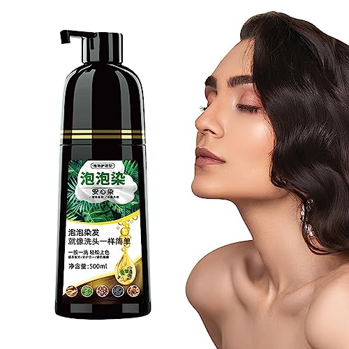 Haarfärbe-Shampoo für Frauen | Langanhaltendes Haarfarbshampoo - Bubble Hair Color für einfaches Haarfärben, Shampoo für lang anhaltende Ergebnisse Povanjer von Povanjer