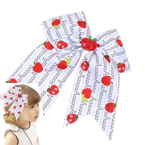 Haarspangen mit Haarschleifen, Haarklammern für Schulanfang Mädchen Schulanfang Haarklammern Tragbare Haarnadeln von Povanjer