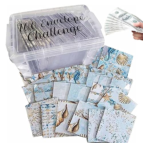 Herausforderung Set 100 Umschläge - Geldscheinaufbewahrungsbox mit 100 Umschlägen | Wiederverwendbarer Geldorganizer für Budgetierung und Cash Organizer Herausforderung Set 100 Umschläge - Geldscheinaufbewahrungsbox mit 100 Umschlägen | Wiederverwendbarer Geldorganizer für Budgetierung und Cash Organizer von Povanjer