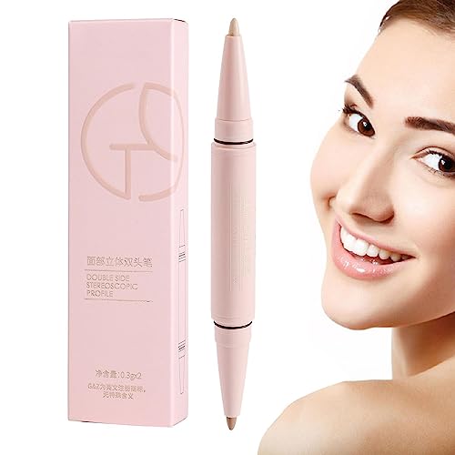 Highlighter Makeup Stick | Modellierstab Textmarker mit langem Halt, Reparaturstab mit zwei Enden, Stift zum Trimmen, tragbarer Textmarker für Povanjer von Povanjer