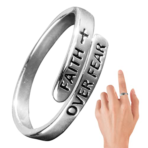 Inspirierende verstellbare Ringe für Frauen – inspirierende verstellbare Ringe aus Sterling-Silber 925, Schmuck zur Ermutigung der Persönlichkeit für Frauen Männer Mädchen von Povanjer