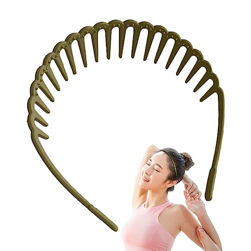 Make-up-Armband, Unisex Haarband zum Waschen des Gesichts, ABS Zähne Kamm Welle Anti-Rutsch Komfortable Flexible Haarband Stirnbänder für Mädchen Männer Frauen Povanjer von Povanjer