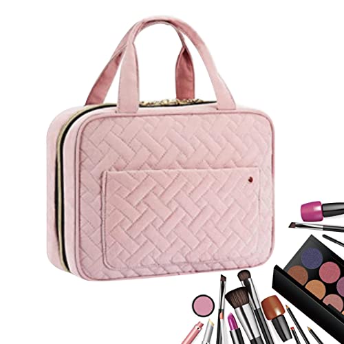 Make-up-Organizer-Tasche - Make-up-Kosmetik-Organizer-Beutel,Tragbarer, wasserdichter Make-up-Koffer-Organizer mit großem Fassungsvermögen für Hautpflege, Toilettenartikel, Frauen, Mädchen Povanjer von Povanjer