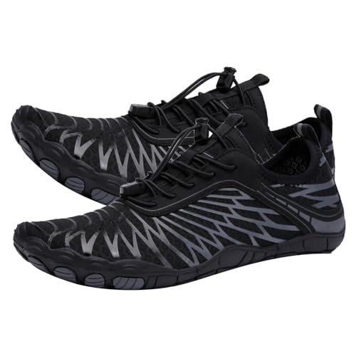 Minimalistische Sneaker, Barfußschuhe, breite Zehen, Barfußschuhe, schnell trocknend, breite Zehe, rutschfeste Sohle, atmungsaktiv und wasserabweisend, modisch, Schwarz , 38 EU Minimalistische Sneaker, Barfußschuhe, breite Zehen, Barfußschuhe, schnell trocknend, breite Zehe, rutschfeste Sohle, atmungsaktiv und wasserabweisend, modisch, Schwarz , 38 EU von Povanjer