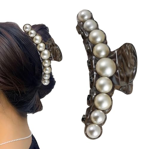 Perlen-Haarspangen für Damen, Perlen-Haarspangen, lange Klemme, Haarspangen mit langen Backen, Haarspangen mit langen Backen, Haar-Accessoires aus Perlen Perlen-Haarspangen für Damen, Perlen-Haarspangen, lange Klemme, Haarspangen mit langen Backen, Haarspangen mit langen Backen, Haar-Accessoires aus Perlen von Povanjer