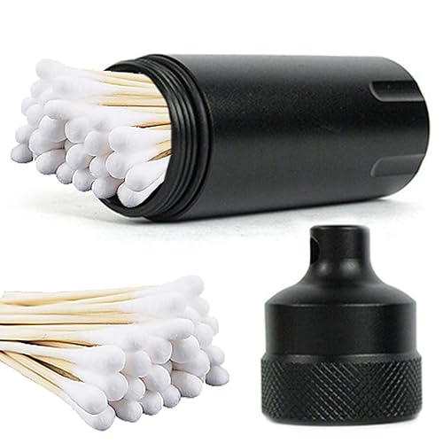 Pillen-Flaschen-Schlüsselanhänger | Tragbares wasserdichtes Medikamentenetui - Vitaminbehälter, Metallbox, kleine Q-Tips Pillenbehälter, Flaschen-Organizer, ohne von Povanjer