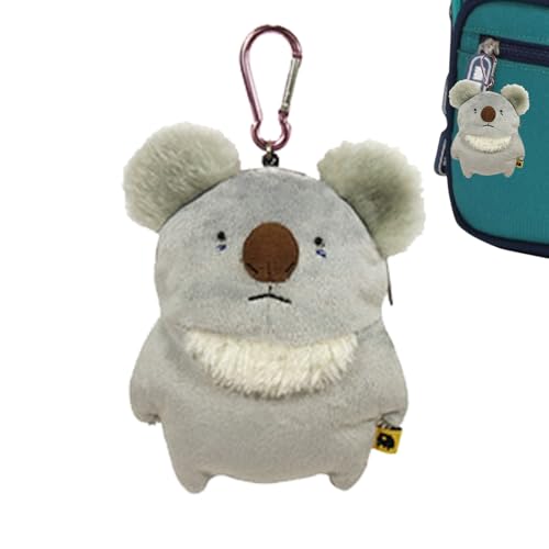 Plüsch-Geldbörse, Plüsch-Münzbeutel,Schöne Tier-Plüsch-Geldbörse | Niedlicher Plüschtier-Geldbörsenanhänger mit Reißverschluss, Geldbörse für Kindergeburtstag von Povanjer