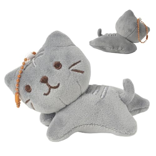 Plüschkatze Schlüsselanhänger Anhänger, Plüsch Anhänger für Taschen - Cartoon Plüschtier Charm Tasche Anhänger | Tote Taschen Dekorationen für Frauen Mädchen Schlüsselanhänger, Se référer au von Povanjer
