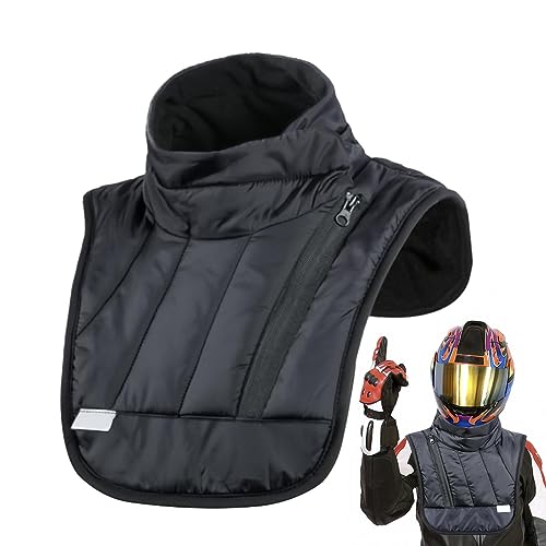 Povanjer Motorrad Nackenschutz | Winddichter und schwarzer Halswärmer - Warme Winterausrüstung für Outdoor-Aktivitäten im Winter, beheizter Thermo-Nackenschutz, Nackenwärmer für Herren, Motorradschal von Povanjer