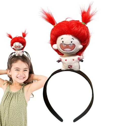 Povanjer Puppenhaarband, Plüschpuppenstirnband | Cartoon Plüsch Haarband Puppe Stirnband,Plüschpuppen-Kopfschmuck, Haarschmuck für Mädchen, Kinder, Kinder von Povanjer