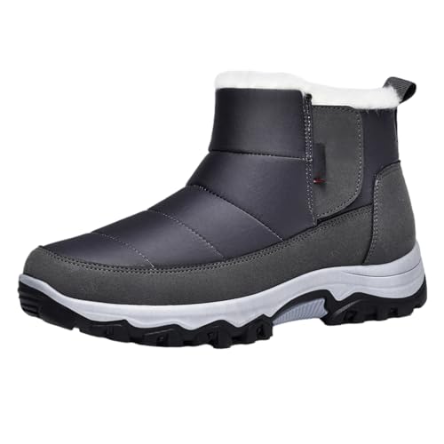 Povanjer Stiefeletten für breite Knöchel, Schneestiefel für Herren, warme und lässige Wanderschuhe, zum Hineinschlüpfen, Wanderschuhe für kaltes Wetter, Reisen, Schlupfschuhe für Povanjer Stiefeletten für breite Knöchel, Schneestiefel für Herren, warme und lässige Wanderschuhe, zum Hineinschlüpfen, Wanderschuhe für kaltes Wetter, Reisen, Schlupfschuhe für von Povanjer