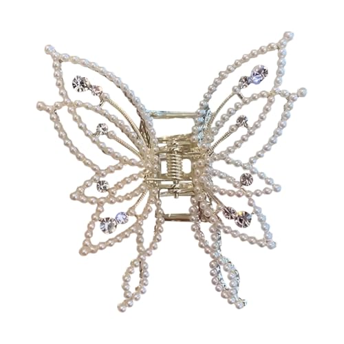 Schmetterlings-Haarspange für Frauen, Kristall-Schmetterlings-Haarspange - Dekorative süße Kopfbedeckung,Starker Halt, modische, elegante Haarspange für dickes Haar, für Mädchen, Frauen, von Povanjer