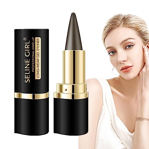 Schwarzes Eyeliner-Stift-Gel,Eyeliner Gel Stick Makeup Eyeliner | Longwear Eyeliner Gel Stick Makeup Eyeliner Creme Eyeliner Tool Wischfester Eyeliner Bleistift Povanjer von Povanjer