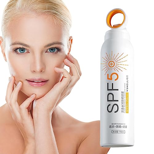 Sonnenschutzspray für das Gesicht - 150g Silky Hydrating Light SPF50+++ Sunblock Mist | Seidiges, feuchtigkeitsspendendes, leichtes Sonnenschutzspray für Erwachsene und Männer Povanjer von Povanjer