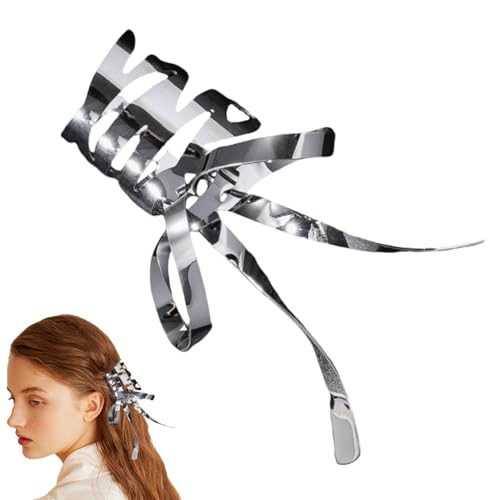 Vintage Haarspange Haarspange Bowknot Metall Haarspange - Retro Bowknot Metall Haarspange | Französische Haarspange einfarbig mit Schleifen, Haarnadel für Erwachsene, Mädchen von Povanjer