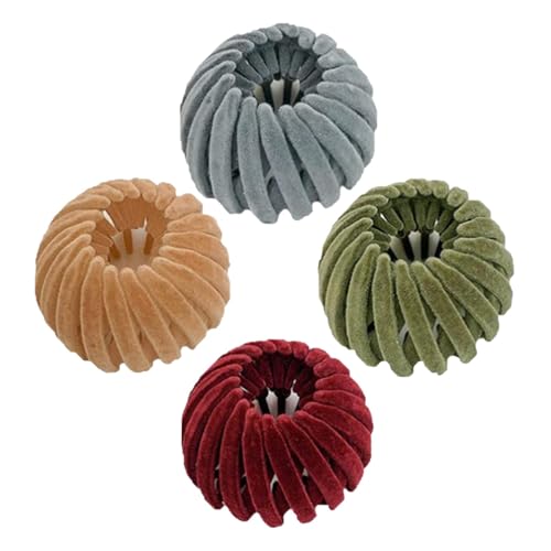 Vogelnest-Haarnadel, Dutt-Halter für Frauen | 4 x Vogelnest-Haarspangen – einziehbarer Pferdeschwanz-Halter, elegante Haarspangen für feines Haar von Povanjer